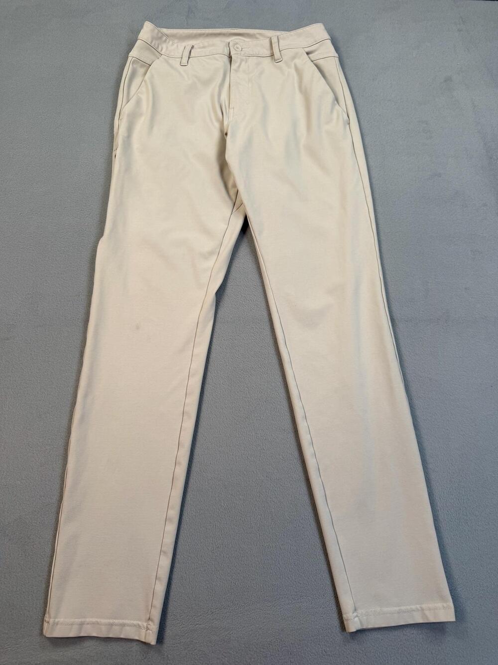 BYLT Everyday Pant 2.0 Pants Mens 32 Tall Beige Slim Stretch Chino Casual Golf